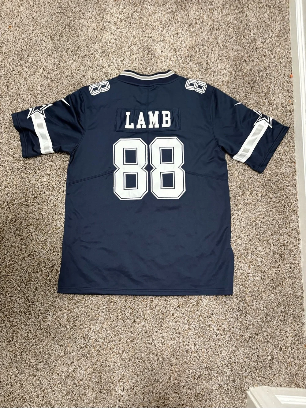 Nike Navy and White Football Jersey #88